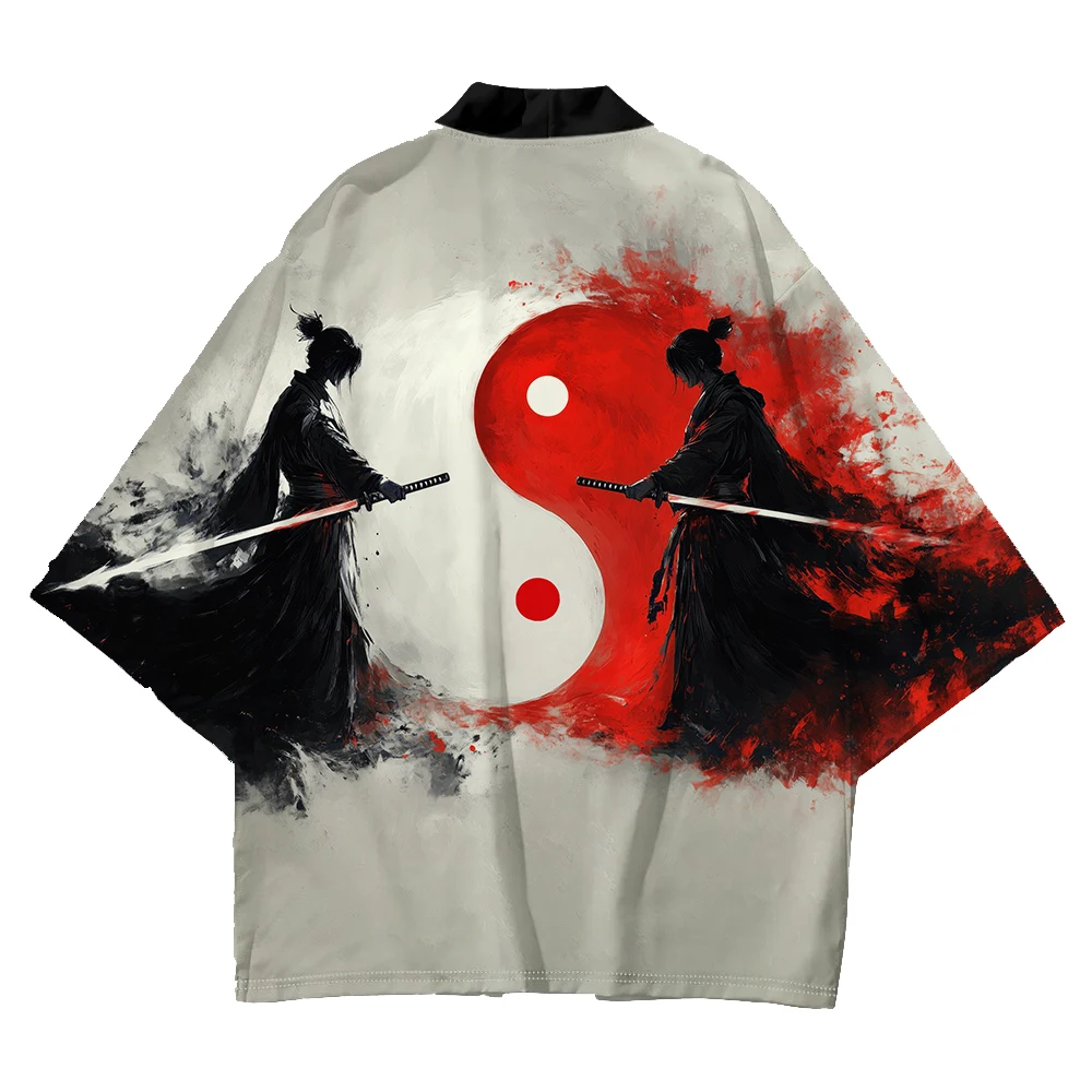 kimono traditionnel japonais à motif de chapelle tai pour homme, imprimé samouraï, confortable, classique, haori, haute qualité, unisexe kimono traditionnel japonais à motif de chapelle tai pour homme, imprimé samouraï, confortable, classique, haori, haute qualité, unisexe