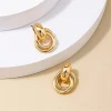 9hjk boucles d'oreilles élégantes circle studs élégants boucles d'oreille femmes bijoux matériau alliage matériau géométrique à