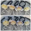 bandeau coréen à fleurs douces, glands, perles, hanbok, coiffure traditionnelle, cerceau pour cheveux de danse sur scène, hanfu