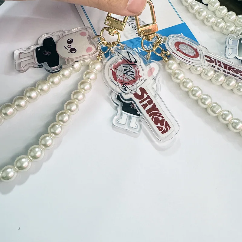 skzoo – support de l'équipe coréenne, chaîne de perles acryliques double face, ensemble de trois pièces, porte clés pendentif périphérique skzoo – support de l'équipe coréenne, chaîne de perles acryliques double face, ensemble de trois pièces, porte clés pendentif périphérique