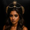 casque soleil dieu halo bandeau étoile perle couronne baroque défilé de mode accessoires de cheveux or cosplay cerceau de cheveux accessoires de cheveux