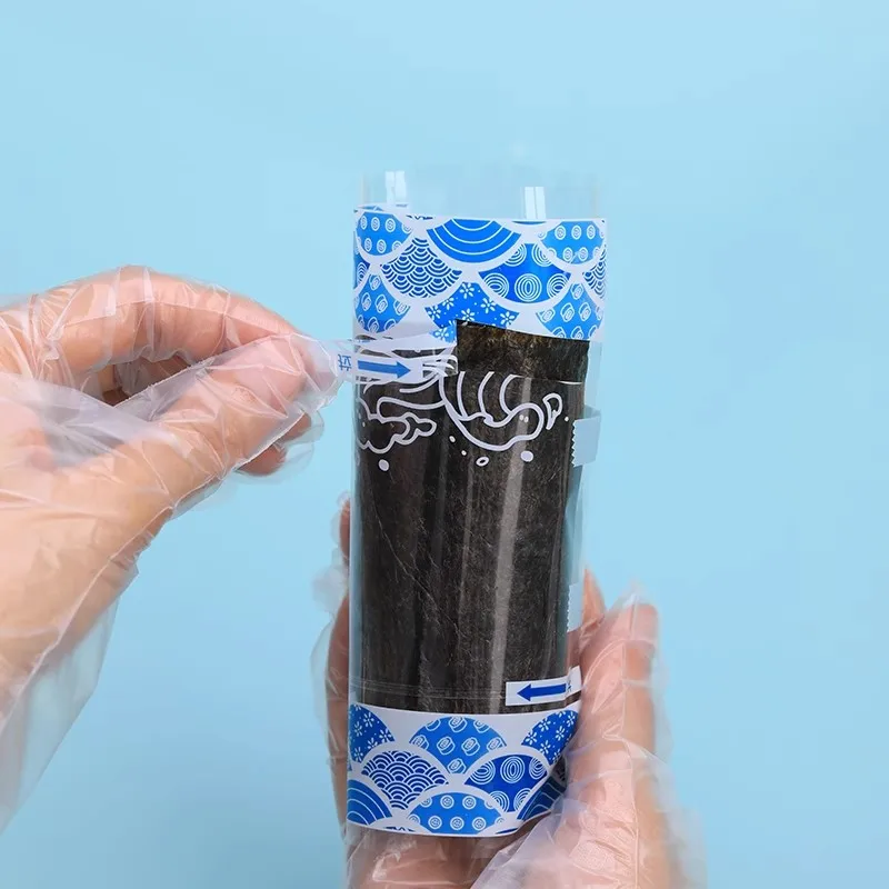feuille d'emballage en rouleau de sushi de style japonais, film en plastique de qualité alimentaire, facile à déchirer, affichage des aliments, sac pratique, 200 pièces feuille d'emballage en rouleau de sushi de style japonais, film en plastique de qualité alimentaire, facile à déchirer, affichage des aliments, sac pratique, 200 pièces