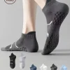 1/3/6 paires hommes cheville chaussettes rayé sport cheville chaussettes anti dérapant sport football course randonnée vélo chaussette