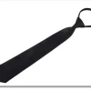 cravate noire unisexe à fermeture éclair, rétro, soyeuse, col étroit, slim, lisse, nœud papillon pour femmes, style coréen, simple, élégant, assorti avec tout, tendance