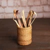 bâtonnets de feuilles de thé en bambou, cuillère à thé matcha, service à thé, ustensiles de cérémonie, accessoires outil cuillère à thé 1 pièce
