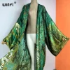 winyi robe kimono longue imprimée style bohémien, vêtements d'été pour femmes, vacances, plage, kaftan, nouvelle collection 2023