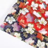 tissu japonais en pur coton imprimé bronzant, chats au mètre pour patchwork, sacs kimono cheongsam, bricolage, couture, tissu de dessin animé rouge