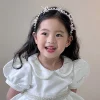 cerceaux de cheveux en perles coréennes pour enfants, bandeau avec nœud rose pour filles, accessoires pour cheveux, accessoires de photographie pour enfants, nouvelle collection
