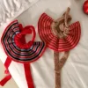 1pc ins bandeau de cheveux tricoté à rayures colorées à la mode avec nœud en ruban – nouvel accessoire de cheveux élégant