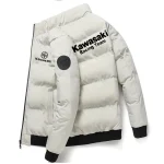 Veste épaisse de style Kawazaki, veste chaude en coton, manteau de sport d’hiver décontracté, veste coupe-vent debout Veste épaisse de style Kawazaki, veste chaude en coton, manteau de sport d’hiver décontracté, veste coupe-vent debout