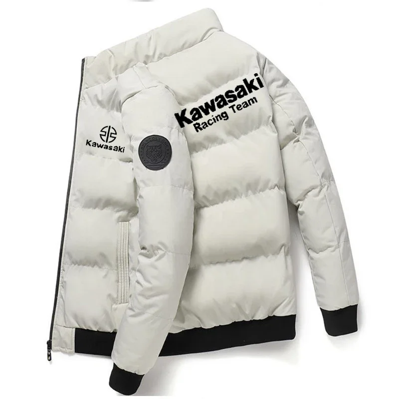 Veste épaisse de style Kawazaki, veste chaude en coton, manteau de sport d’hiver décontracté, veste coupe-vent debout Veste épaisse de style Kawazaki, veste chaude en coton, manteau de sport d’hiver décontracté, veste coupe-vent debout