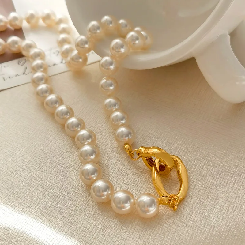 collier de perles simulées pour femmes, bijoux modernes, tempérament élégant, cadeaux féminins, accessoires de conception simple, tendance, nouveau, 2023 collier de perles simulées pour femmes, bijoux modernes, tempérament élégant, cadeaux féminins, accessoires de conception simple, tendance, nouveau, 2023