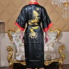 peignoir kimono brodé à deux côtés pour hommes, robe dragon traditionnelle, vêtements de nuit pour la maison