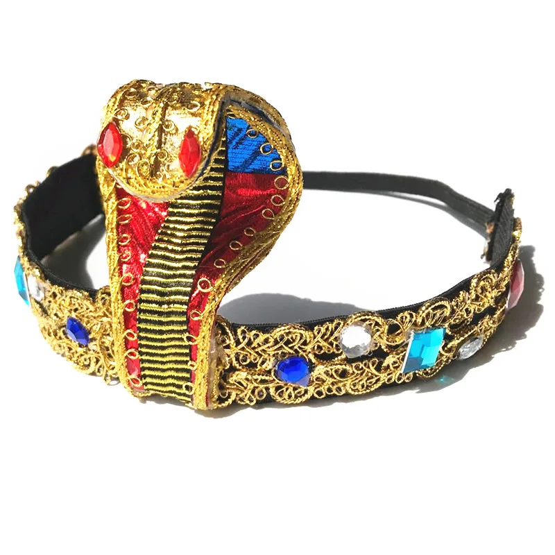 serre tête égyptien pour femmes, couronne serpent, bandeau perlé, costume égyptien pour femmes, accessoire de coiffure perlée serre tête égyptien pour femmes, couronne serpent, bandeau perlé, costume égyptien pour femmes, accessoire de coiffure perlée