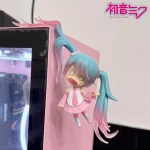 Figurine de porte-clés mignon de dessin animé Hatsune Miku pour collections de bureau de filles, cadeau d&rsquo;ornement à la mode et personnalisé