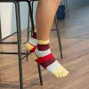 1 paire de chaussettes souples eu 39 44 à cinq doigts, anti transpiration, antibactériennes, en coton, respirantes, à bout fendu, pour hommes, sport