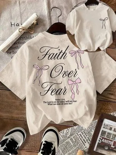 t shirt manches courtes col rond femme, estival et décontracté, en coton, avec nœud rose, foi sur la peur, assorti avec tout, hip hop y2k t shirt manches courtes col rond femme, estival et décontracté, en coton, avec nœud rose, foi sur la peur, assorti avec tout, hip hop y2k