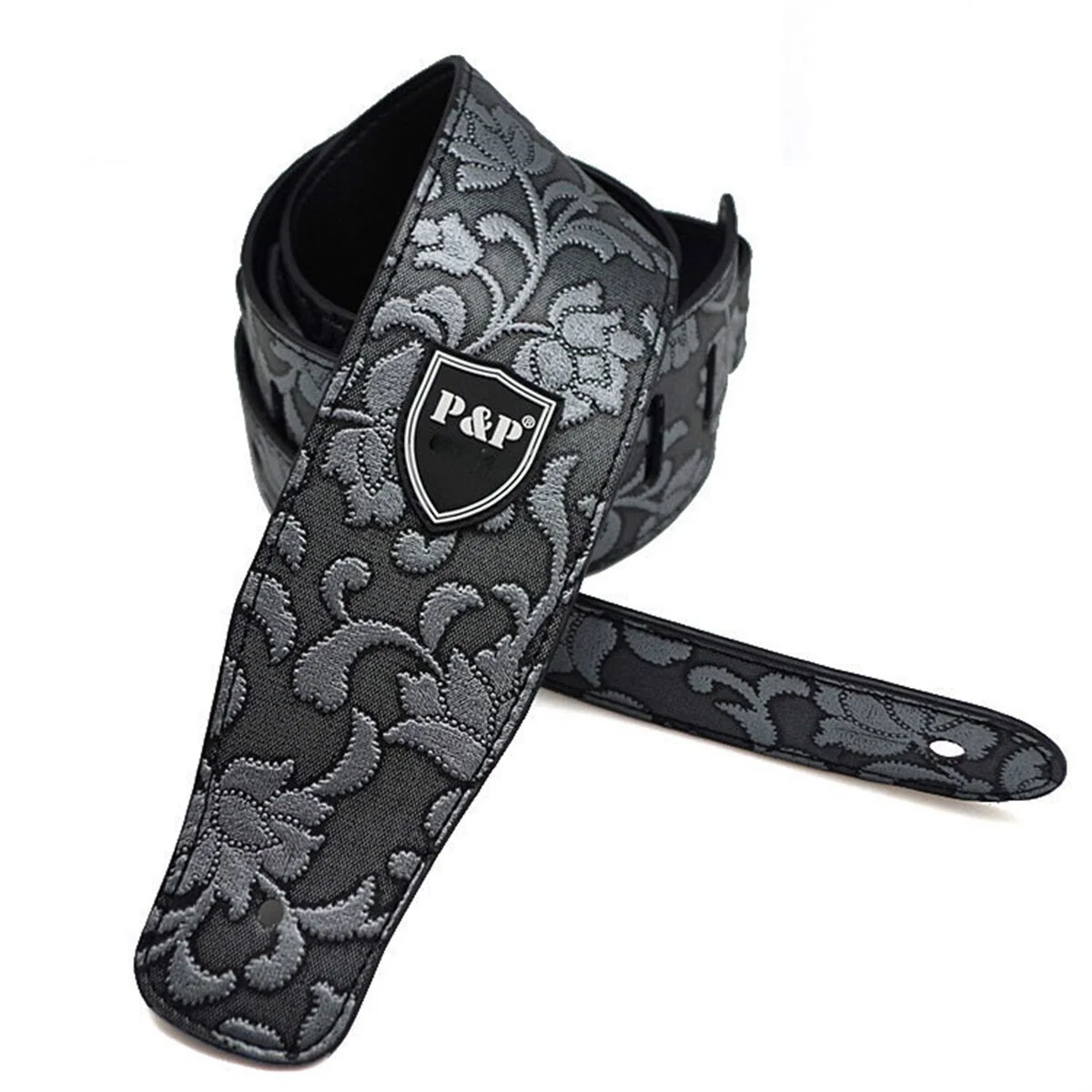 sangle de guitare vintage 2.5 pouces, réglable, souple, brodée, classique, basse, musique, passe temps, accessoires de guitare sangle de guitare vintage 2.5 pouces, réglable, souple, brodée, classique, basse, musique, passe temps, accessoires de guitare