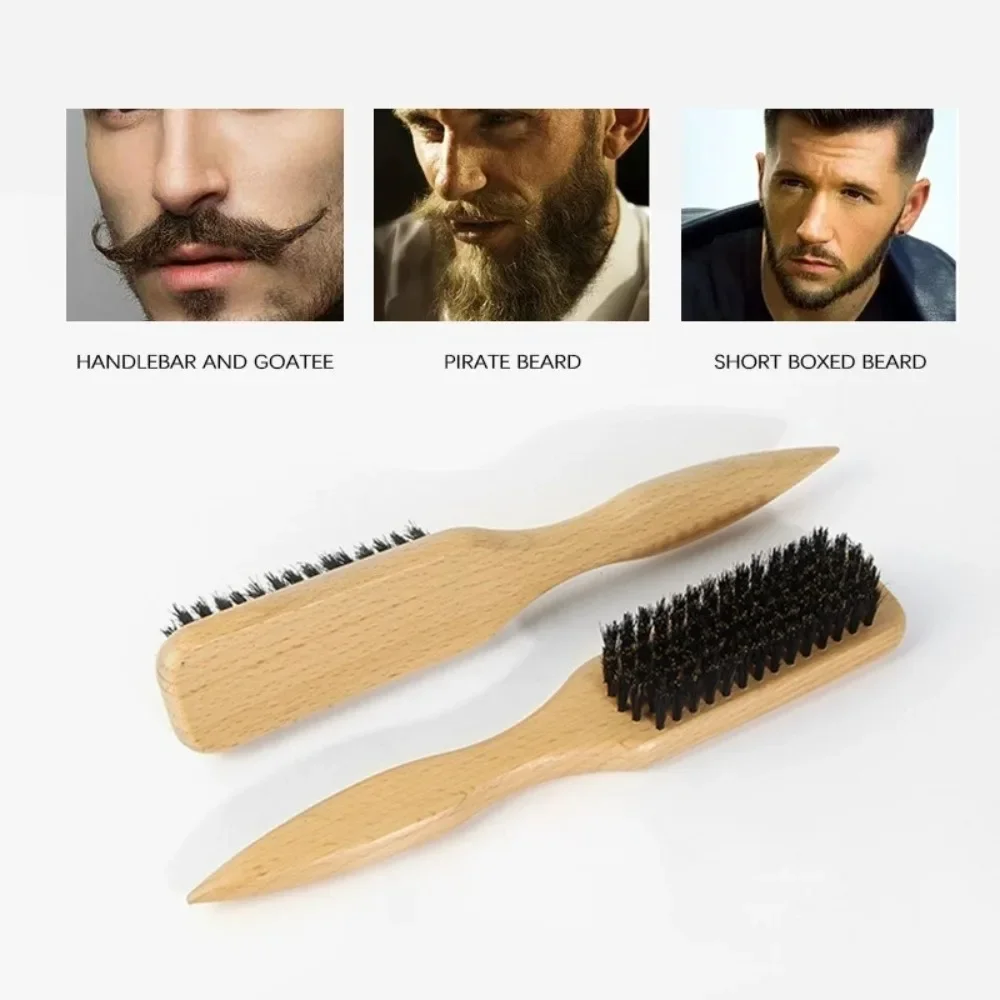 peigne de coiffure en bambou, brosse à cheveux en poils de sanglier pour femmes et hommes, peigne à barbe, brosse de nettoyage pour barbier, outils de salon de coiffure peigne de coiffure en bambou, brosse à cheveux en poils de sanglier pour femmes et hommes, peigne à barbe, brosse de nettoyage pour barbier, outils de salon de coiffure