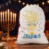 sacs d'emballage cadeaux personnalisés happy hanukkah, sac à cordon pour menorah doré chanukah, fournitures de décoration pour fête de vacances juive