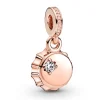 plaqué or rose grue lapin couronne breloque perles pendentif bracelets à faire soi même colliers pour femmes hommes fille bijoux accessoire ﻿