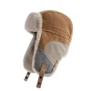 chapeaux en coton pour hommes et femmes, chaud et épais, coupe vent, protection des oreilles, en peluche, bombardier, casquettes noires, confortables, assorties avec tout, hiver