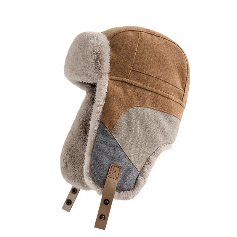chapeaux en coton pour hommes et femmes, chaud et épais, coupe vent, protection des oreilles, en peluche, bombardier, casquettes noires, confortables, assorties avec tout, hiver chapeaux en coton pour hommes et femmes, chaud et épais, coupe vent, protection des oreilles, en peluche, bombardier, casquettes noires, confortables, assorties avec tout, hiver
