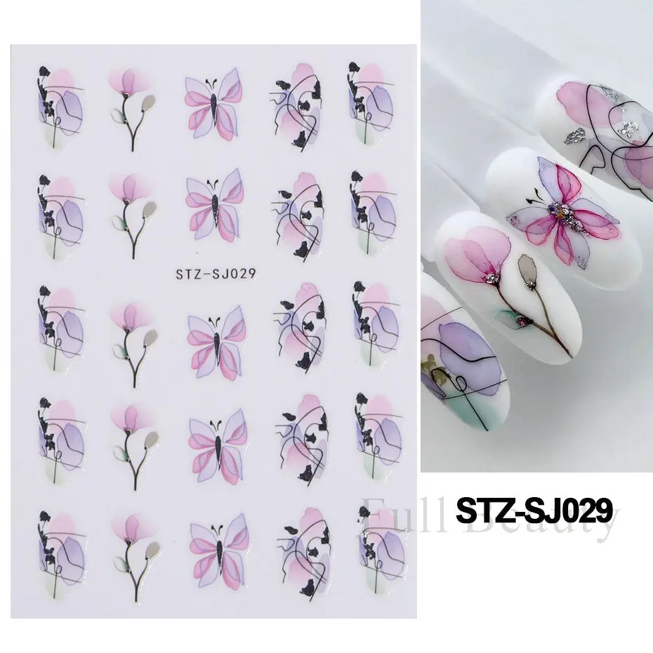 autocollants pour ongles 3d en marbre rose, étiquettes adhésives, motif aquarelle, fleurs, feuilles, art de manucure et de pédicure, lastz sj031 autocollants pour ongles 3d en marbre rose, étiquettes adhésives, motif aquarelle, fleurs, feuilles, art de manucure et de pédicure, lastz sj031