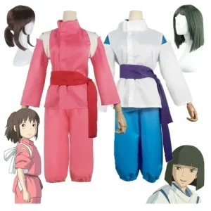 Costume de Cosplay Anime pour enfants et adultes, Kimono rose Takino Chihiro Show Kamikakushi, Costumes de fête d’halloween pour femmes et filles Costume de Cosplay Anime pour enfants et adultes, Kimono rose Takino Chihiro Show Kamikakushi, Costumes de fête d’halloween pour femmes et filles