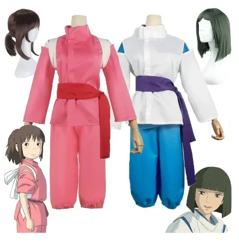 Costume de Cosplay Anime pour enfants et adultes, Kimono rose Takino Chihiro Show Kamikakushi, Costumes de fête d’halloween pour femmes et filles Costume de Cosplay Anime pour enfants et adultes, Kimono rose Takino Chihiro Show Kamikakushi, Costumes de fête d’halloween pour femmes et filles