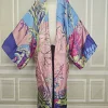 cardigan kimono boho chic grande taille imprimé à la mode pour femmes, couverture de plage légère d'été, robe poncho décontractée pour femmes