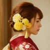 bijoux style japonais fleur fourchettes à cheveux fleur à la main japonais kimono pinces à cheveux tissu vintage glands bâton de cheveux filles