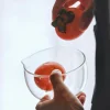 bol à mélanger en verre de 350/600ml, bol à salade de style japonais résistant à la chaleur avec port de dérivation, bol matcha transparent pour yaourt