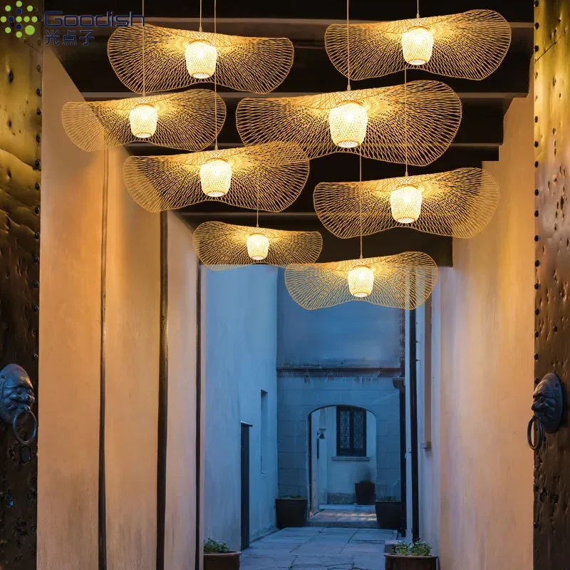 japonais wabi sabi pendentif led lumières bambou rotin lustre lampes à suspension pour salon salle à manger chambre décoration de la maison lustre japonais wabi sabi pendentif led lumières bambou rotin lustre lampes à suspension pour salon salle à manger chambre décoration de la maison lustre
