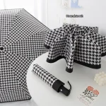 Parapluie, coupe-vent, résistant à la pluie, pied-de-poule, style britannique à la mode, parasol de voyage, parapluie automatique pliant Portable