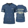 Couteau de cuisine graphique Chef T-shirt pour hommes femmes impression 3D faux motif T-shirt mode d&rsquo;été Cosplay Costume manches courtes