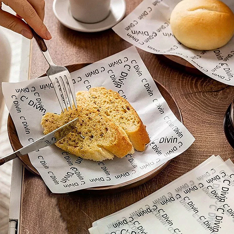 papier d'emballage en papier huilé pour pain, sandwich, hamburger, frites, papier ciré de qualité alimentaire, outil de cuisson de cuisine, décor d'emballage, 100 pièces papier d'emballage en papier huilé pour pain, sandwich, hamburger, frites, papier ciré de qualité alimentaire, outil de cuisson de cuisine, décor d'emballage, 100 pièces