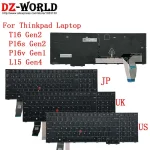 Clavier rétroéclairé américain UK anglais JPJapanese pour Lenovo Thinkpad T16 P16s Gen2 P16V Gen1 L15 Gen4 G1 G2 G4 ordinateur portable 5N21K05078 Clavier rétroéclairé américain UK anglais JPJapanese pour Lenovo Thinkpad T16 P16s Gen2 P16V Gen1 L15 Gen4 G1 G2 G4 ordinateur portable 5N21K05078