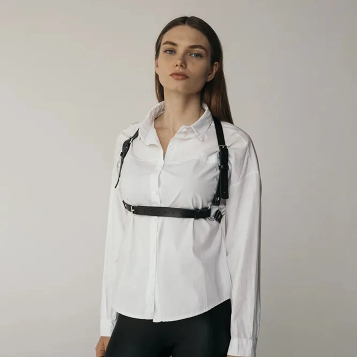 ceinture large en cuir pour femme, punk, gothique, bondage corporel, poitrine, sfp, bretelles harajuku, accessoires vestisens, mode ceinture large en cuir pour femme, punk, gothique, bondage corporel, poitrine, sfp, bretelles harajuku, accessoires vestisens, mode