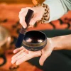 ensemble de bols chantants tibétains, cadeau unique, comparateur pour la méditation, le yoga, la relaxation, la prière de guérison des chakras et l'esprit