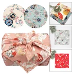 Mouchoir japonais Furoshiki Double face imprimé Floral, tissu d’emballage cadeau Bento, couverture carrée anti-poussière, nappe, 70×1 0/90x90cm Mouchoir japonais Furoshiki Double face imprimé Floral, tissu d’emballage cadeau Bento, couverture carrée anti-poussière, nappe, 70×1 0/90x90cm