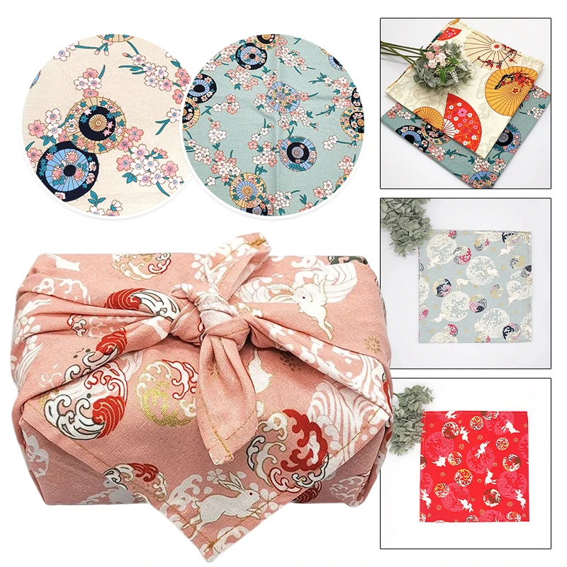 Mouchoir japonais Furoshiki Double face imprimé Floral, tissu d’emballage cadeau Bento, couverture carrée anti-poussière, nappe, 70×1 0/90x90cm Mouchoir japonais Furoshiki Double face imprimé Floral, tissu d’emballage cadeau Bento, couverture carrée anti-poussière, nappe, 70×1 0/90x90cm