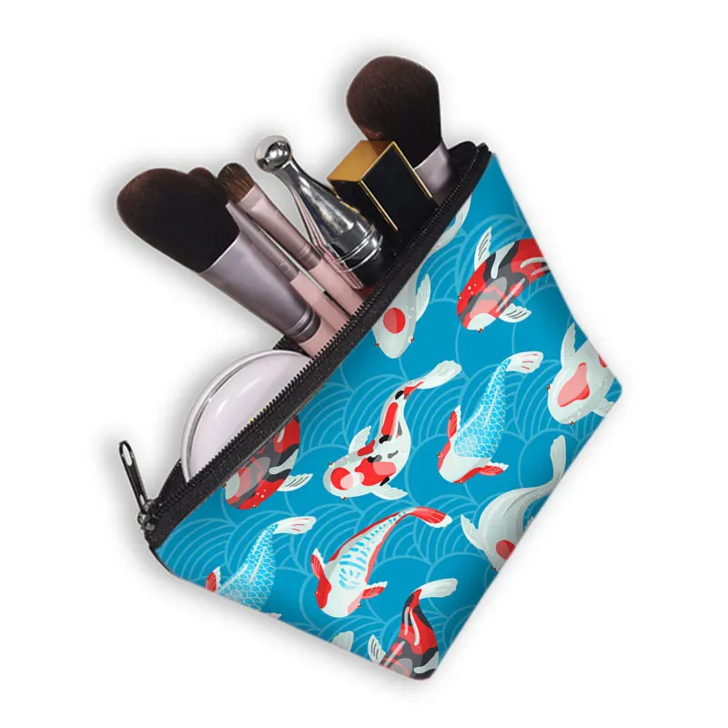 trousse à cosmétiques japonaise koi fish crane pour femmes, trousse de maquillage harajuku, sac de beauté pour filles, trousse de toilette cosmétique hip hop, dragon asiatique trousse à cosmétiques japonaise koi fish crane pour femmes, trousse de maquillage harajuku, sac de beauté pour filles, trousse de toilette cosmétique hip hop, dragon asiatique