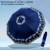 Parapluie pliable élégant haut de gamme, coupe-vent, protection UV, imperméable, grand auvent, idéal pour un usage quotidien et des cadeaux Parapluie pliable élégant haut de gamme, coupe-vent, protection UV, imperméable, grand auvent, idéal pour un usage quotidien et des cadeaux
