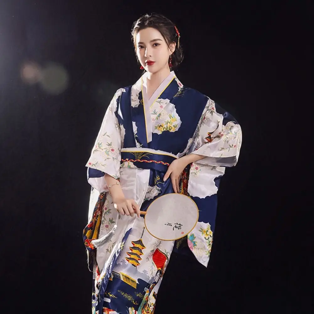 costume de cosplay kimono japonais traditionnel imprimé floral élégance sakura fille robe kimono style asiatique japonais costume de cosplay kimono japonais traditionnel imprimé floral élégance sakura fille robe kimono style asiatique japonais
