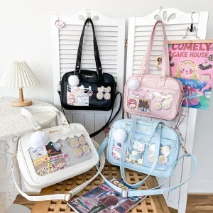 Sac à bandoulière japonais Kawaii pour femmes en cuir PU Itabag sac Transparent JK sac fourre-tout sacs à main Preppy Ita sacs à main et sacs à main