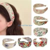 hx6f fashion wide elastic headwear embrodery work ethnic decoration practical hair solution