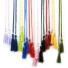 ceinture à pampilles tissées de style chinois tressé pour femmes, ulde taille, nœud coloré décoré, robe féminine, accessoires de manteau, jofemale