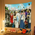 Tapisserie de dessin animé japonais GINTAMA, tissu de fond pour dortoir d&rsquo;étudiants, décoration de chevet de chambre à coucher, tapisserie suspendue pour maison de location, 1 pièce