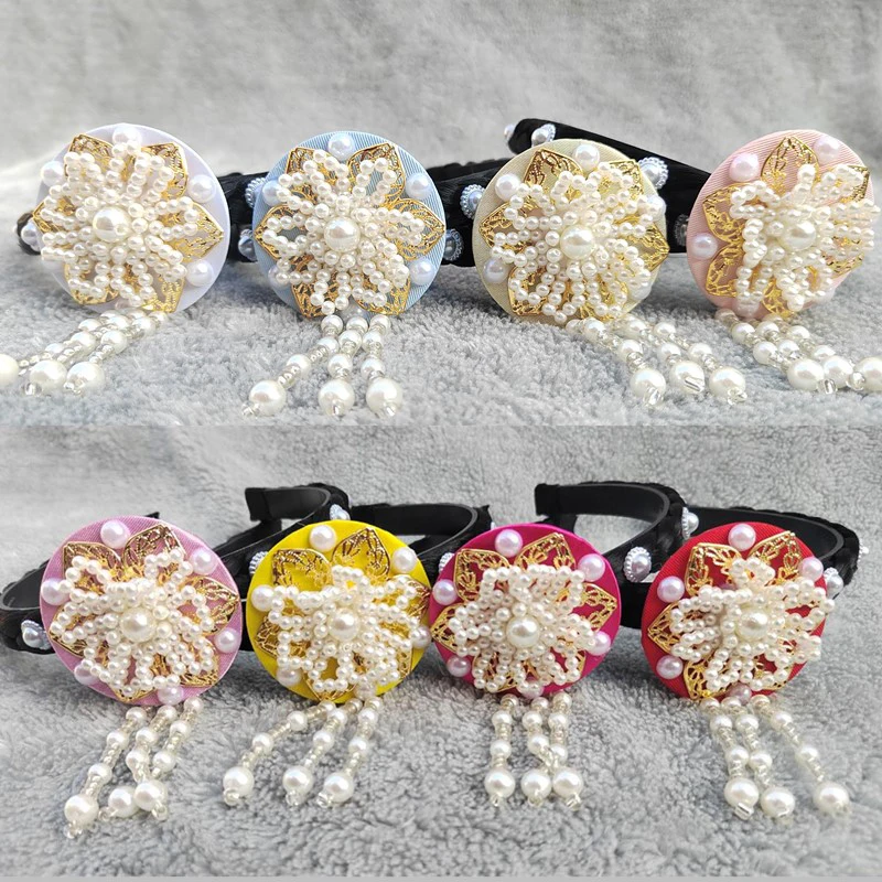 hanbok coréen perle pendentif cerceau de cheveux, bandeaux de performance, accessoires de cheveux de mariage traditionnels, ornement de tête classique hanbok coréen perle pendentif cerceau de cheveux, bandeaux de performance, accessoires de cheveux de mariage traditionnels, ornement de tête classique